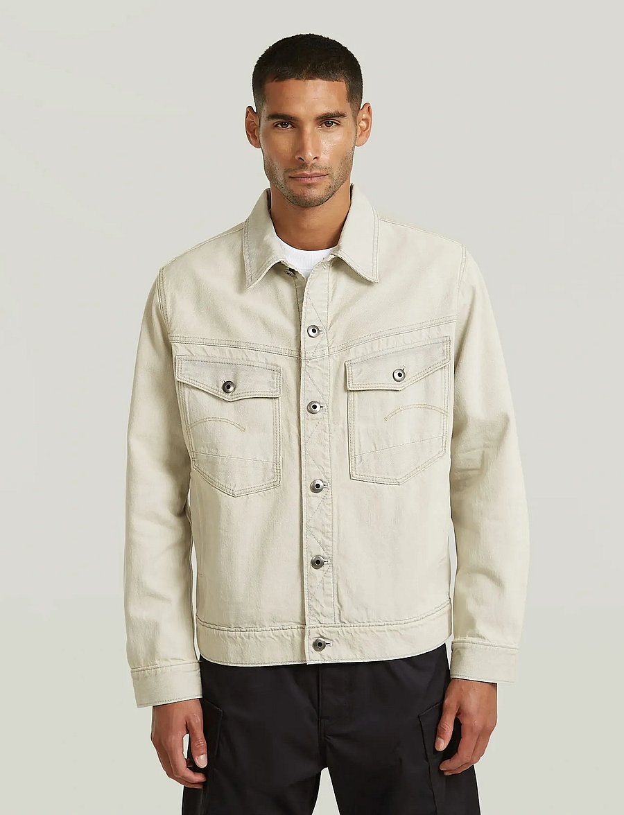 G-Star - Dakota Jacket - ofodrade jeansjackor - beached faded vivianite grey - 0