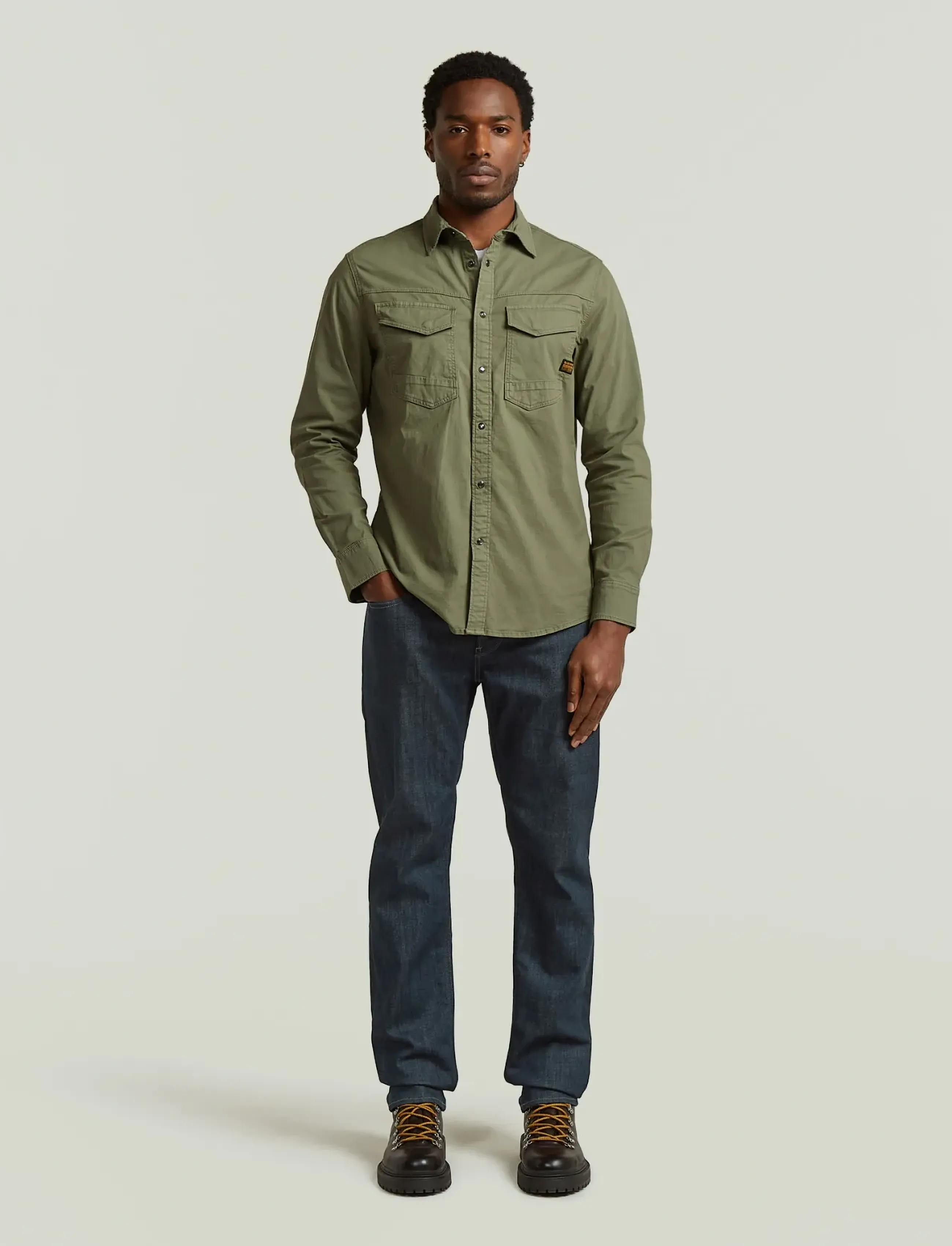 G-Star - Dakota slim shirt l\s - denim shirts - four leaf clover gd - 3