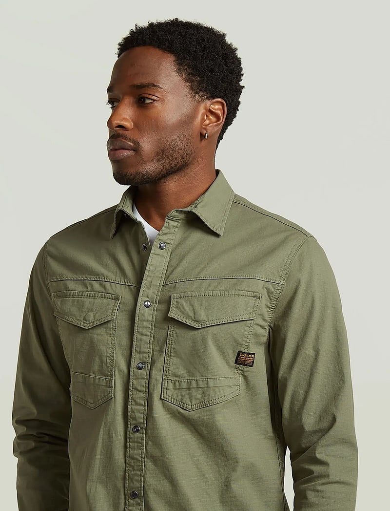 G-Star - Slim Denim shirt - teksasärgid - four leaf clover gd - 4