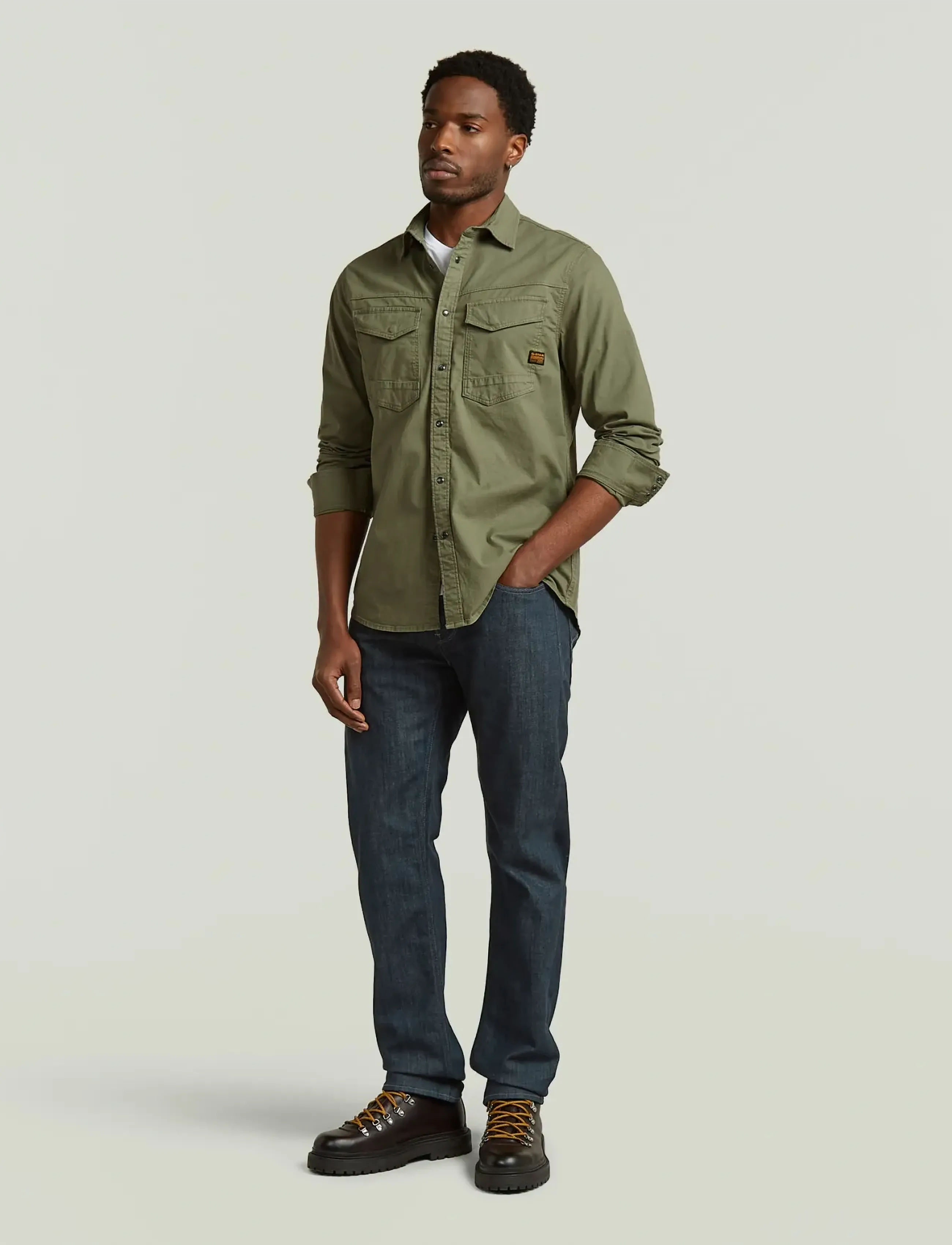 G-Star - Dakota slim shirt l\s - denim shirts - four leaf clover gd - 5