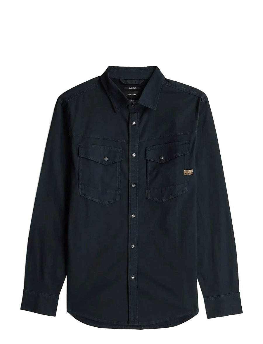 G-Star - Dakota slim shirt l\s - denimskjorter - salute gd - 0