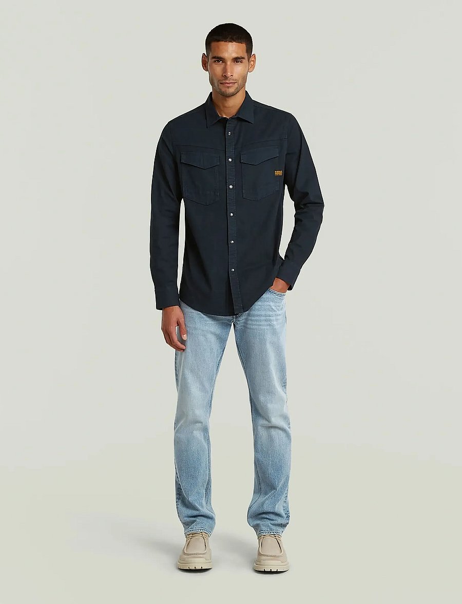 G-Star - Dakota slim shirt l\s - denimskjorter - salute gd - 3