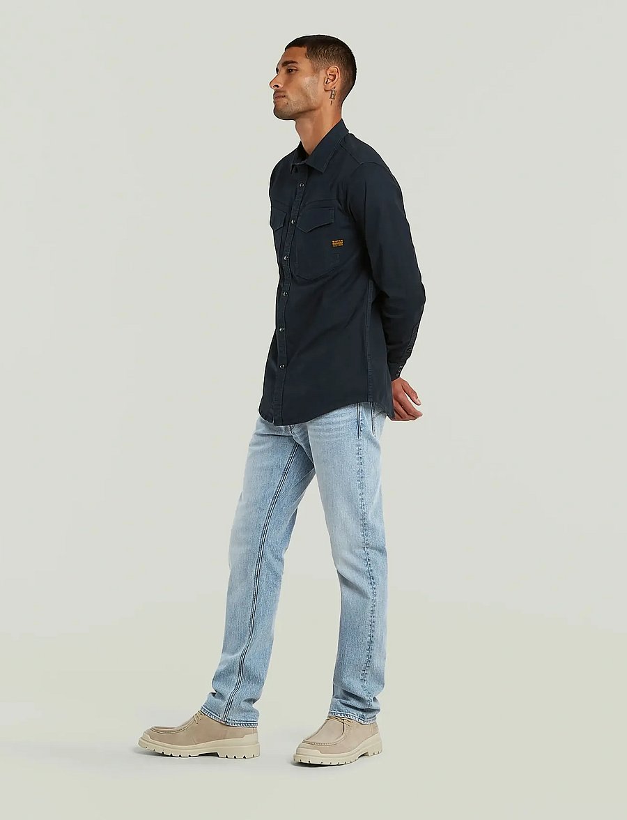 G-Star - Dakota slim shirt l\s - denimskjorter - salute gd - 5