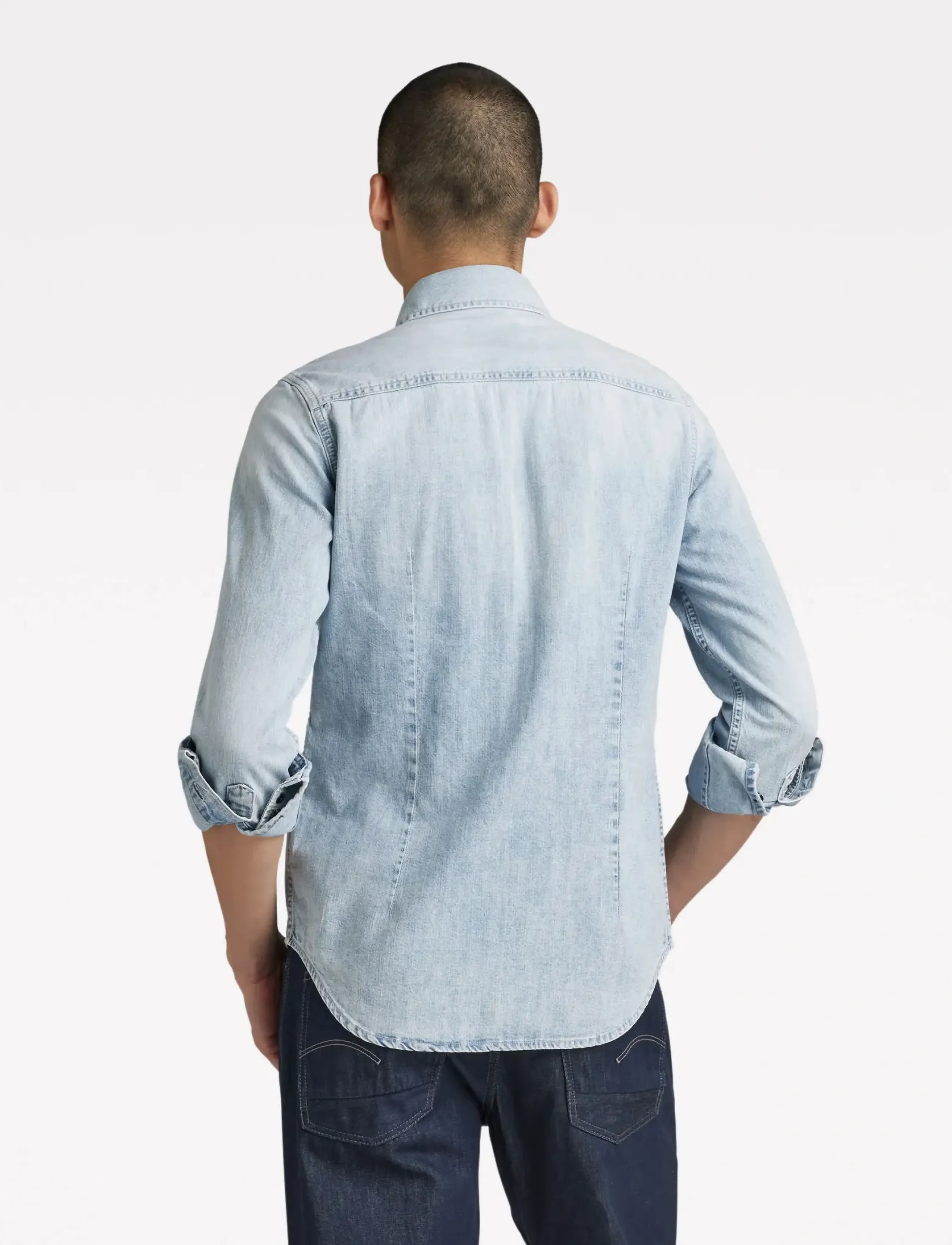 G-Star - Dakota slim shirt l\s - jeanshemden - sun faded blue mist - 4