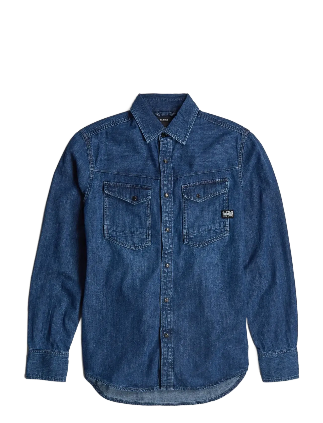 G-Star Dakota slim shirt l\s - Basic skjorter - WORN IN WINDWARD / blue
