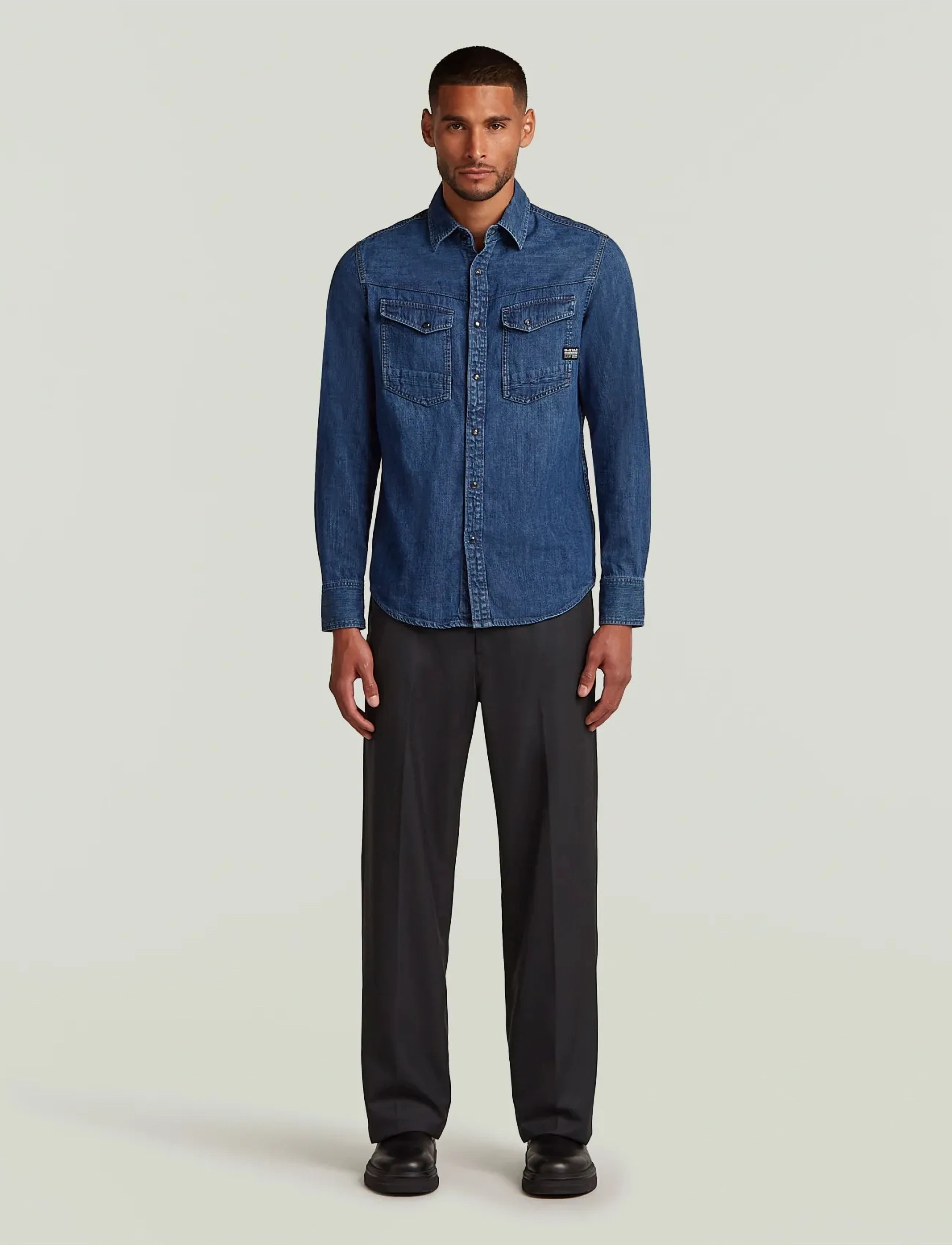 G-Star - Dakota slim shirt l\s - gallaskyrtur - worn in windward - 2