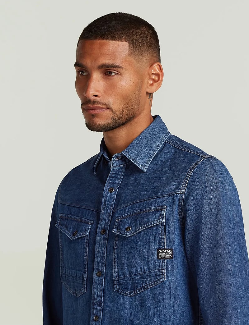 G-Star - Dakota slim shirt l\s - jeanshemden - worn in windward - 4