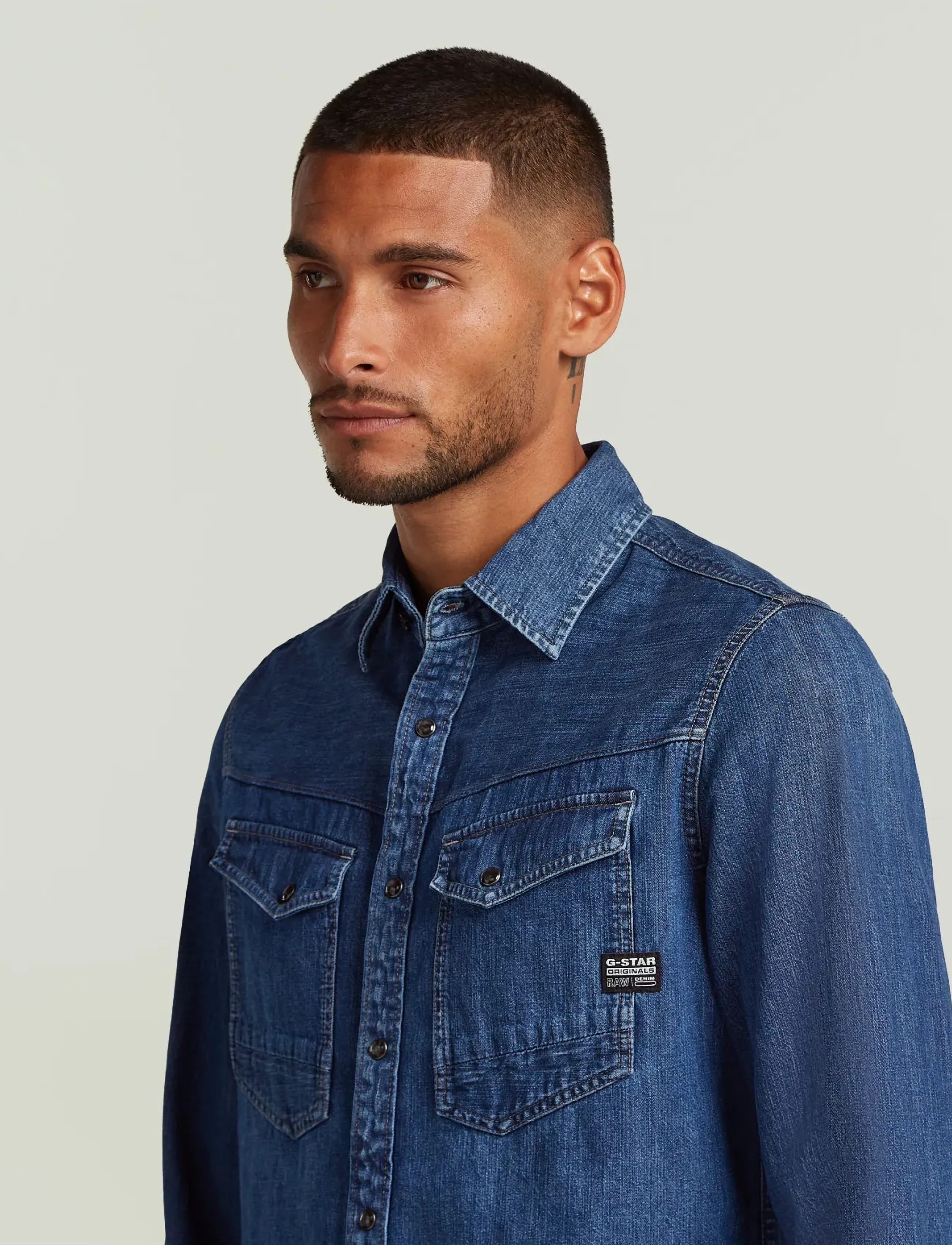 G-Star - Dakota slim shirt l\s - gallaskyrtur - worn in windward - 4