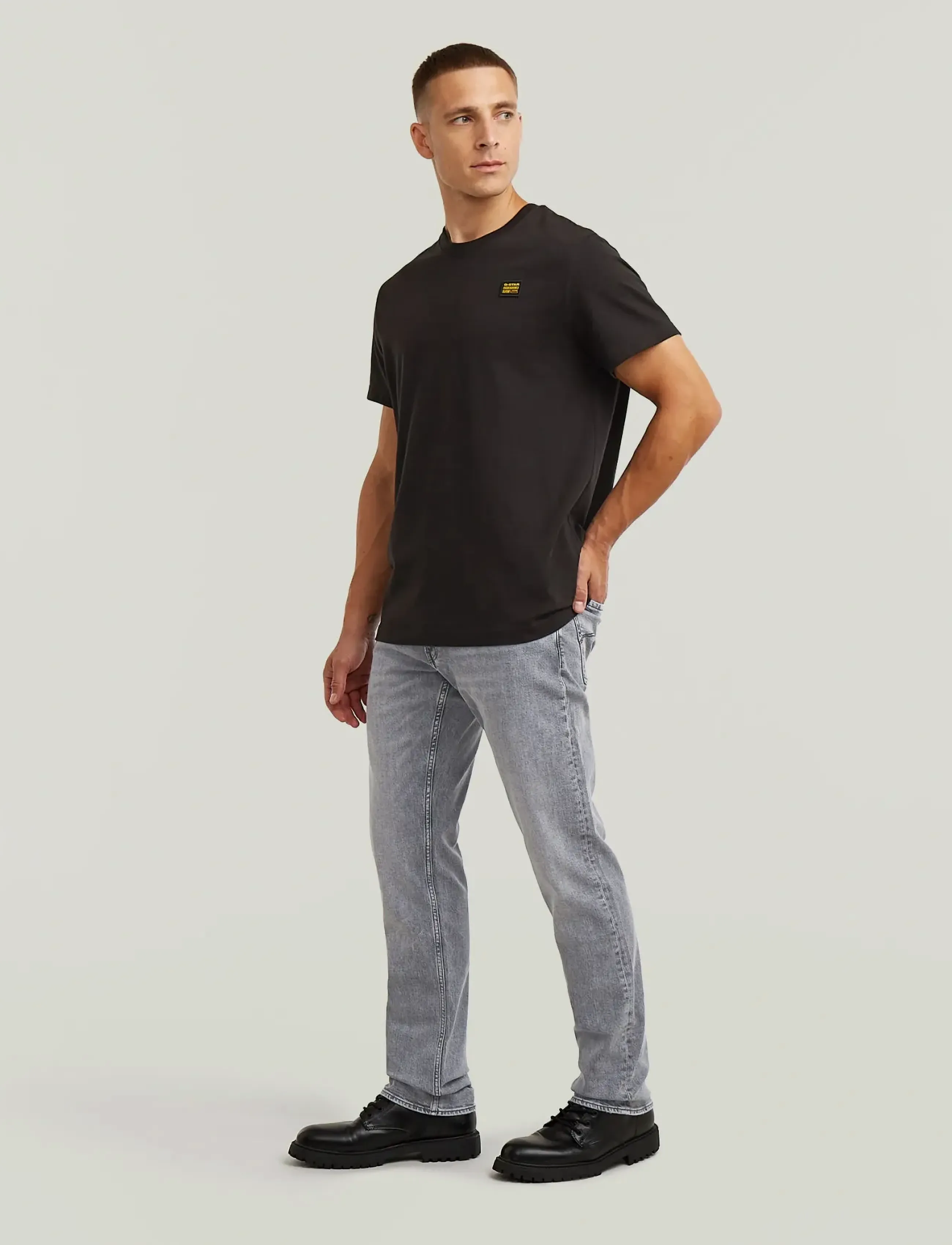 G-Star - Mosa Straight - tavalised teksad - faded grey neblina - 5
