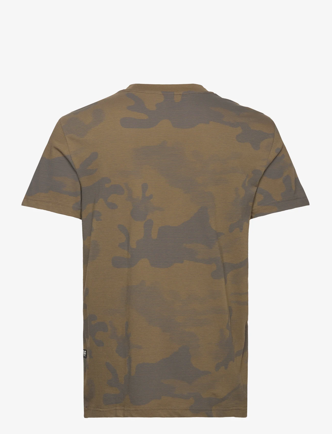 G-Star RAW - Line camo ao r t - kortermede t-skjorter - dark olive line camo - 1