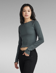 G-Star RAW - Cropped baby sis raglan r t l\s wmn - lowest prices - graphite - 2