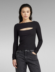 G-Star RAW - Cut-out slim boat t l\s wmn - lowest prices - dk black - 2