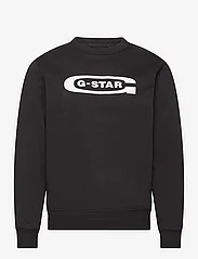 G-Star RAW - Old school logo r sw - sweatshirts - dk black - 0