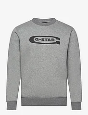 G-Star RAW - Old school logo r sw - sportiska stila džemperi - medium grey htr - 0