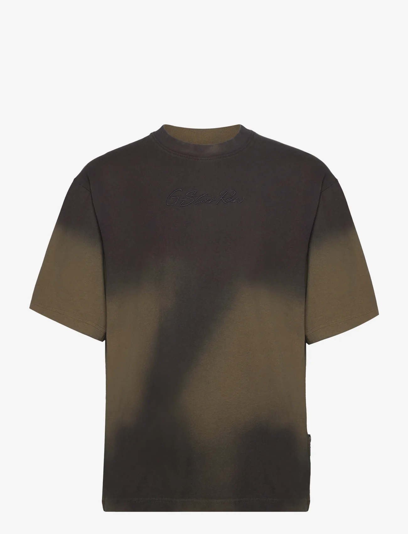 G-Star RAW - Spray autograph boxy r t - basic t-shirts - dark olive sprayed - 0