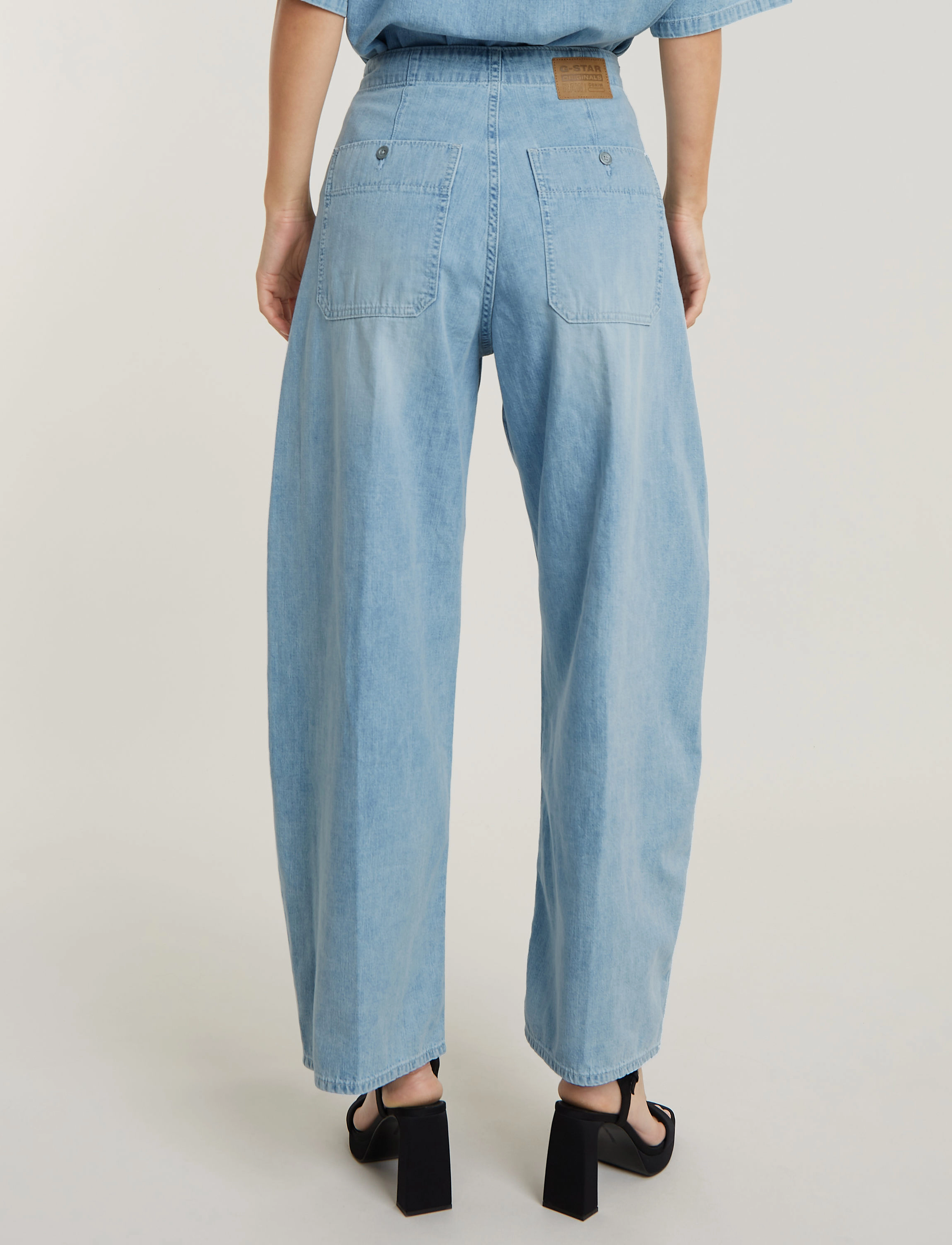 G-Star - Belted Cargo Loose Wmn - brede jeans - sun faded blue mist - 3