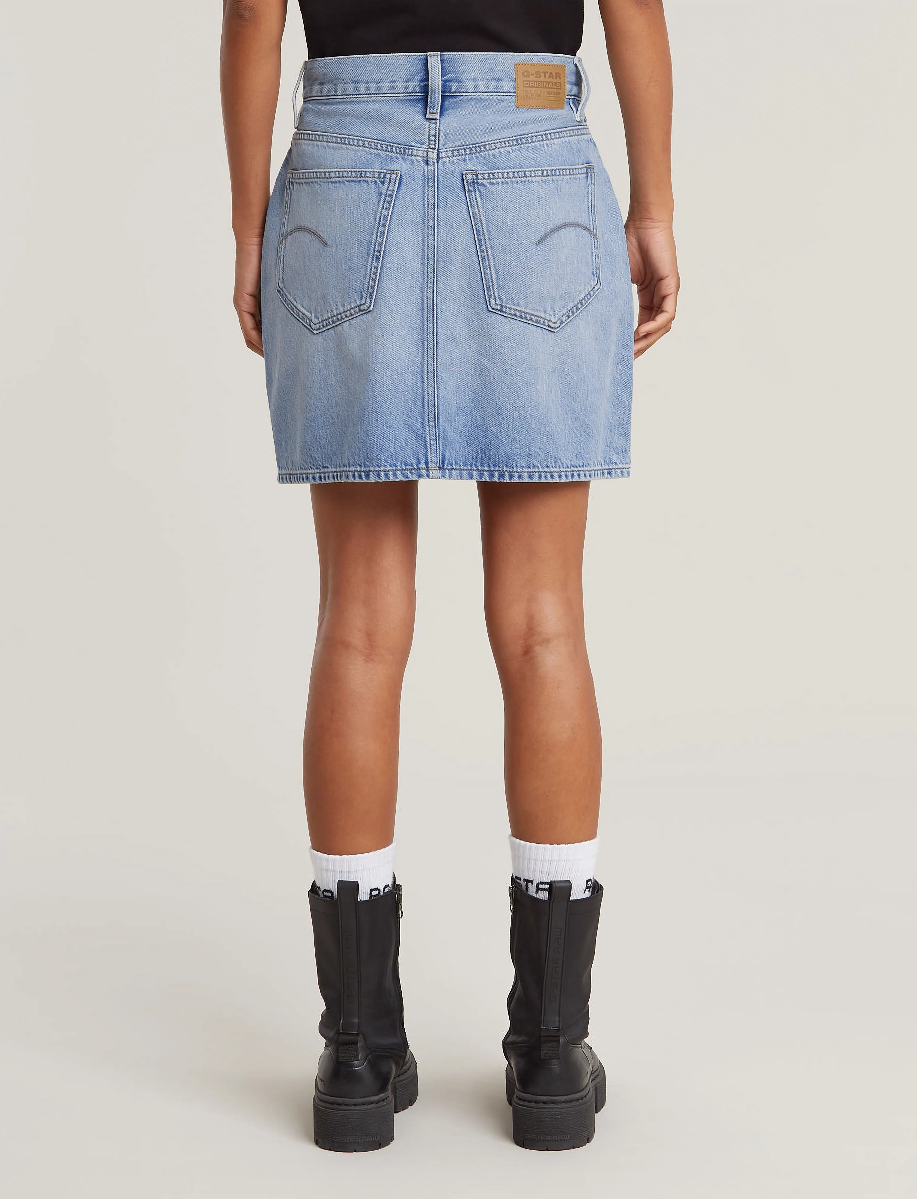 G-Star - Viktoria Short Skirt Clean Edge wmn - sun faded blue cape - 2