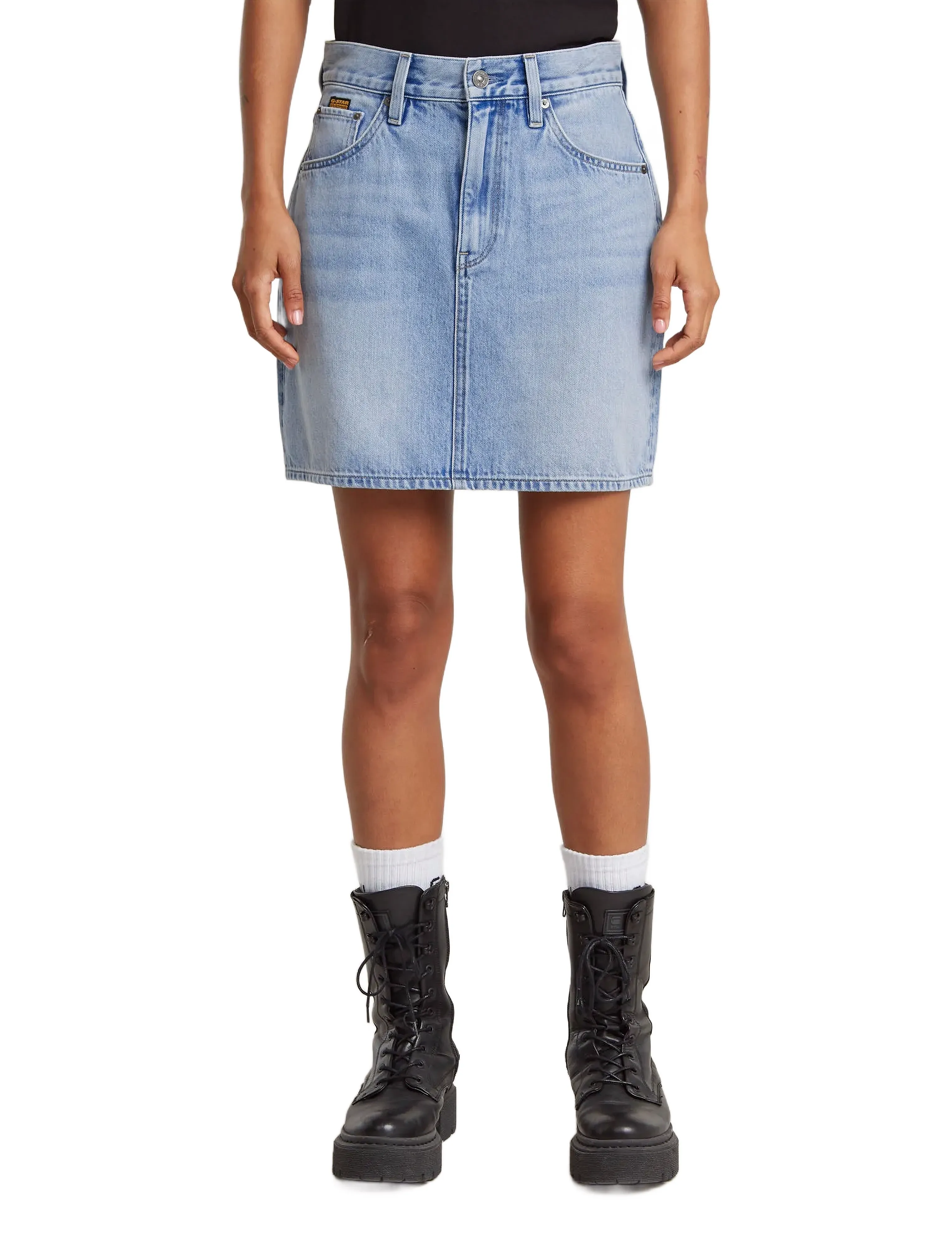G-Star - Viktoria Short Skirt Clean Edge wmn - sun faded blue cape - 5