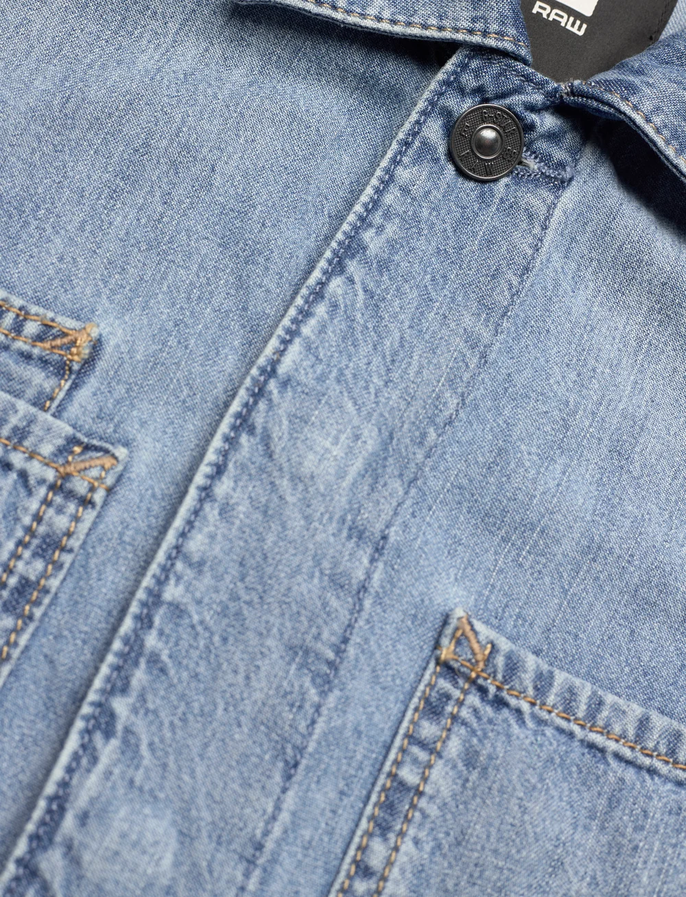 G-Star - Painter Short Overall s\s Wmn - jumpsuits - faded thames - 5