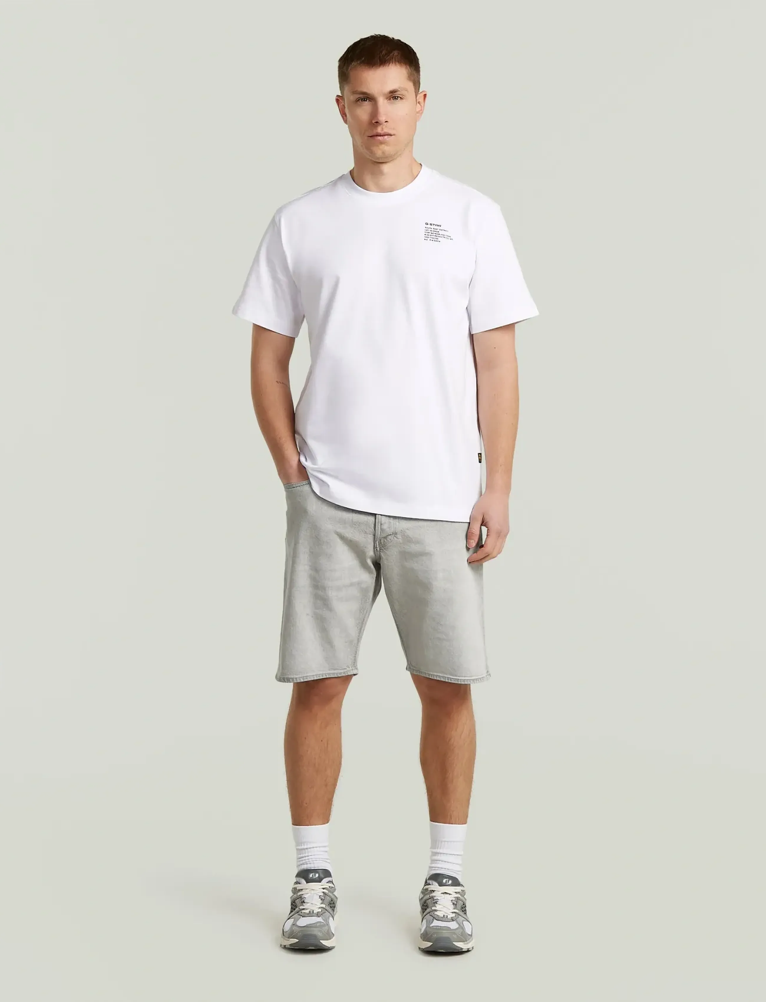 G-Star - Dakota Short Clean Edge - lühikesed teksapüksid - beached faded dolomite grey - 4
