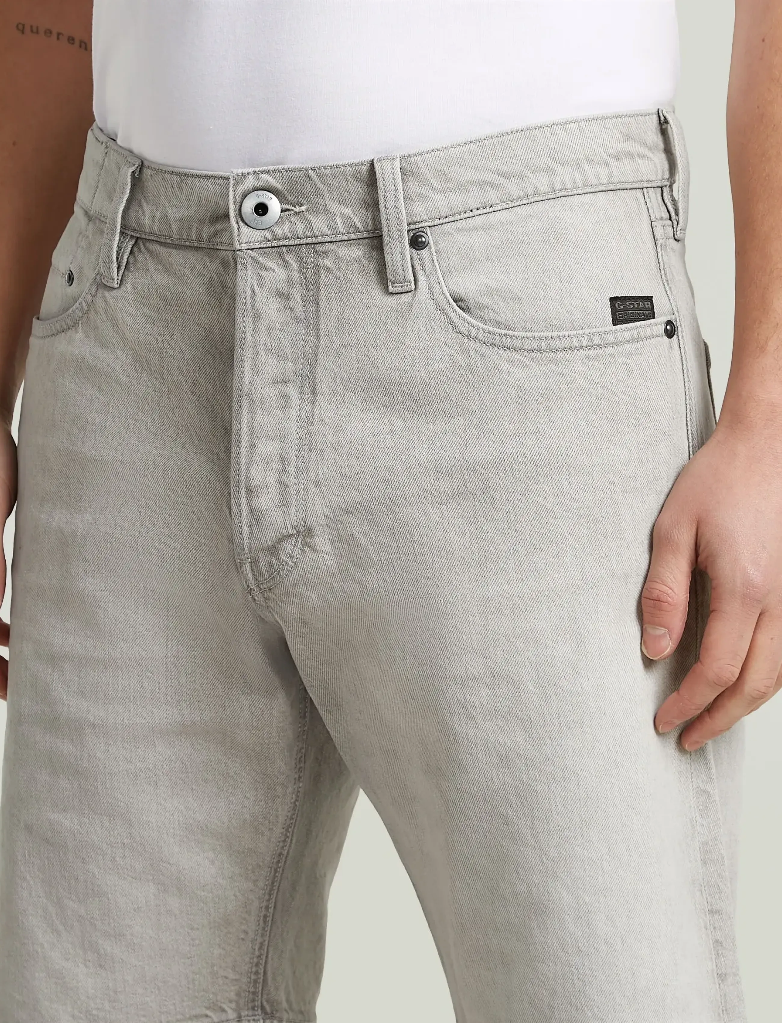 G-Star - Dakota Short Clean Edge - lühikesed teksapüksid - beached faded dolomite grey - 5