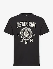 G-Star RAW - Collegic r t - kortärmade t-shirts - dk black - 0