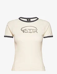 G-Star RAW - Army ringer slim r t wmn - t-shirts - antique white - 0