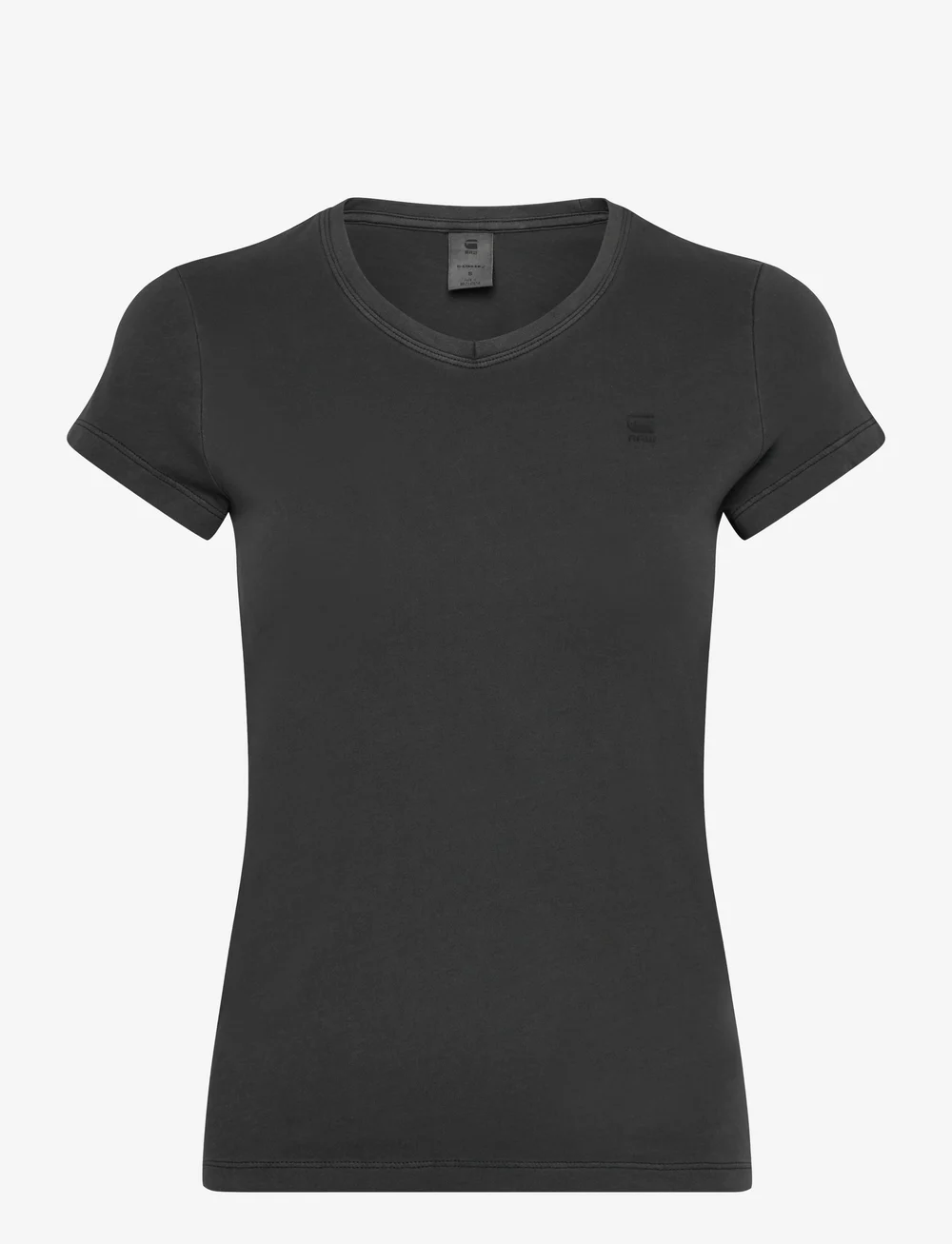 G-Star - Stripe eyben slim v t 2.0 wmn - t-shirts - dk black gd - 0
