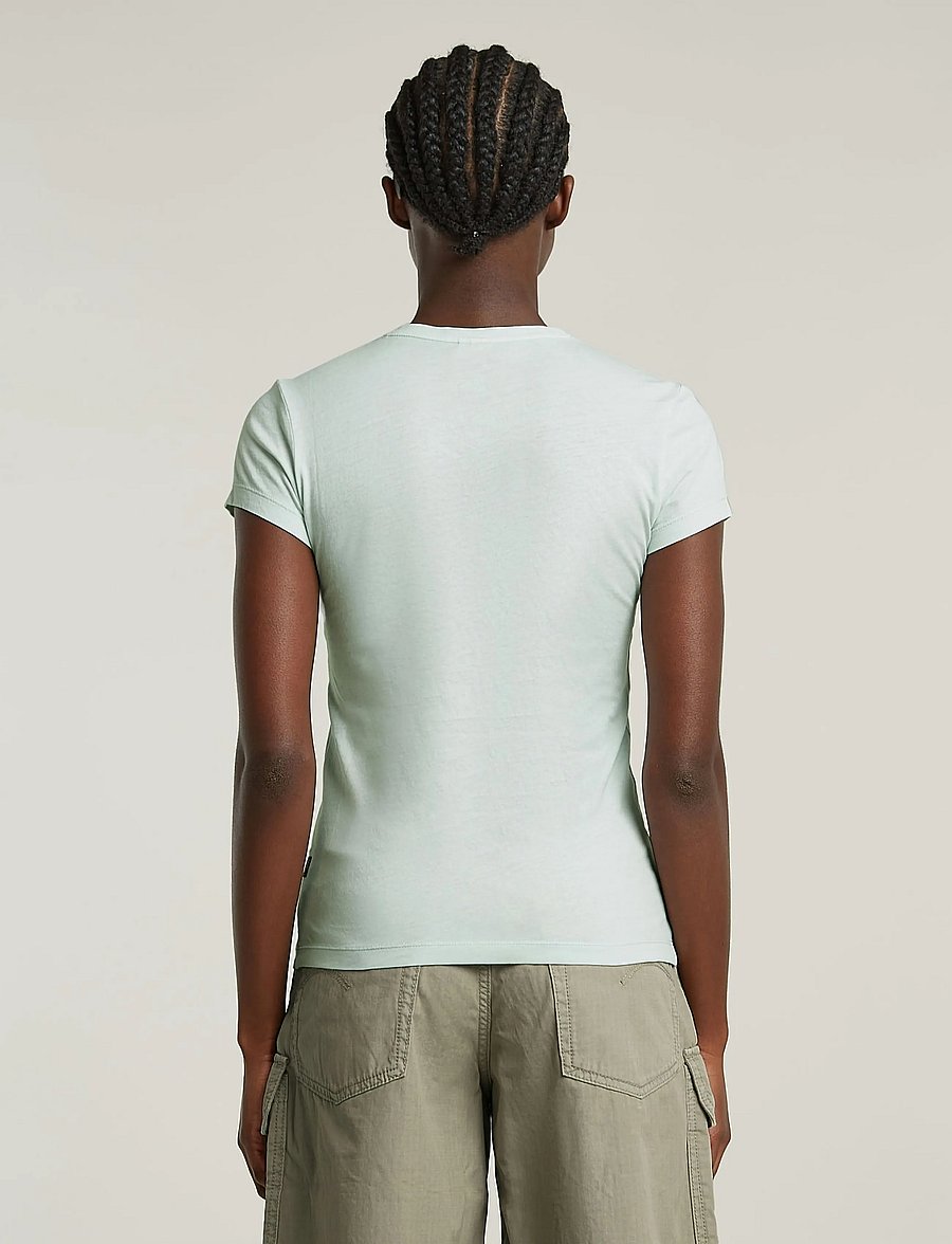 G-Star - Overdyed eyben slim v t 2.0 wmn - t-shirts - plein air gd - 3