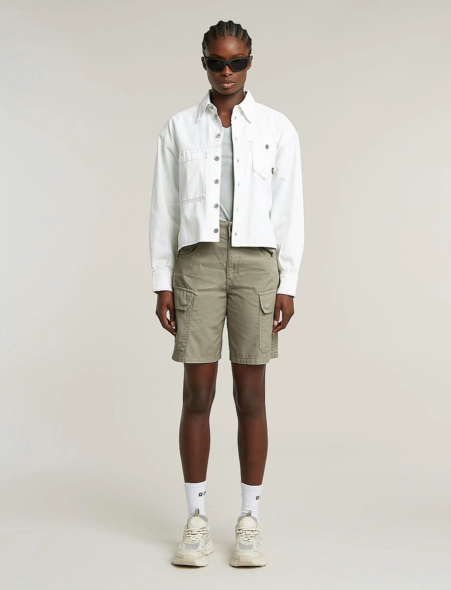 G-Star - Overdyed eyben slim v t 2.0 wmn - t-shirts - plein air gd - 4