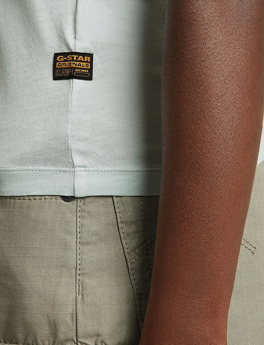 G-Star - Overdyed eyben slim v t 2.0 wmn - t-shirts - plein air gd - 5