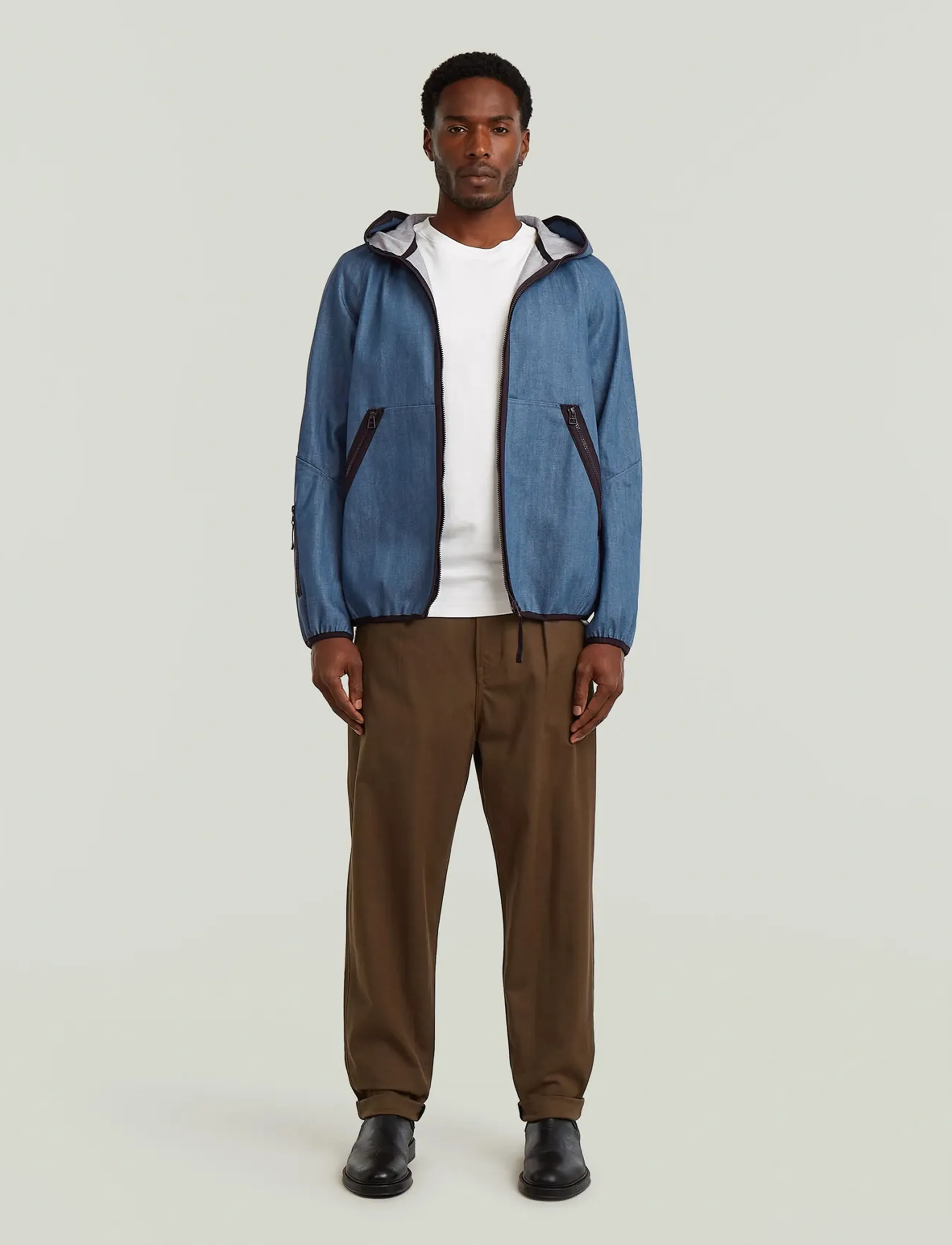 G-Star - Pleated Chino Relaxed Tapered - hørbukser - desert palm/deep brown hb - 3