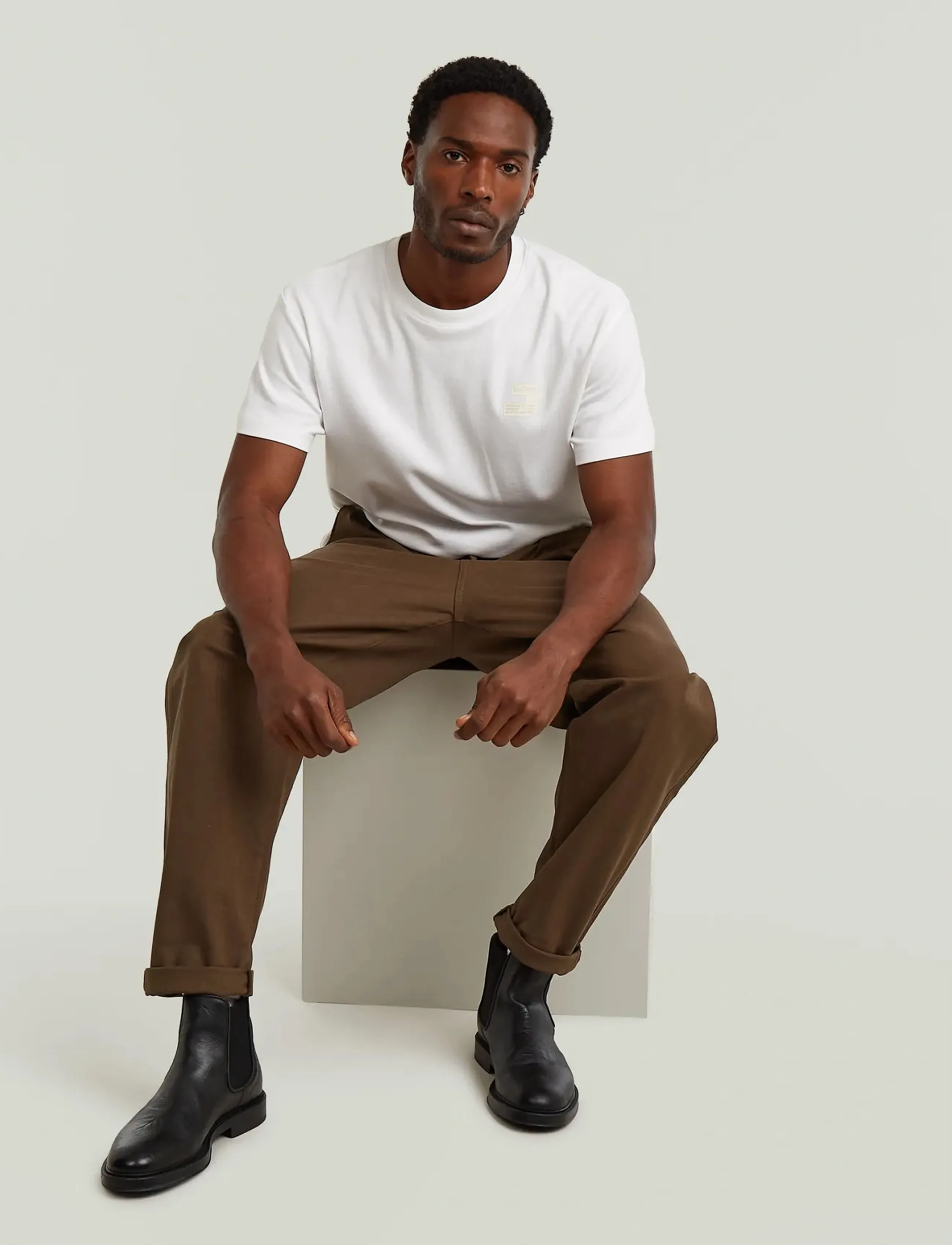 G-Star - Pleated Chino Relaxed Tapered - hørbukser - desert palm/deep brown hb - 5