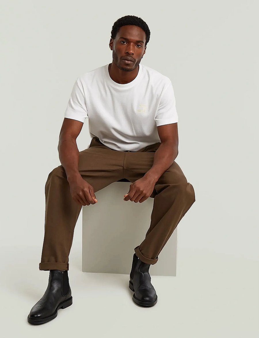 G-Star - Pleated Chino Relaxed Tapered - hørbukser - desert palm/deep brown hb - 5