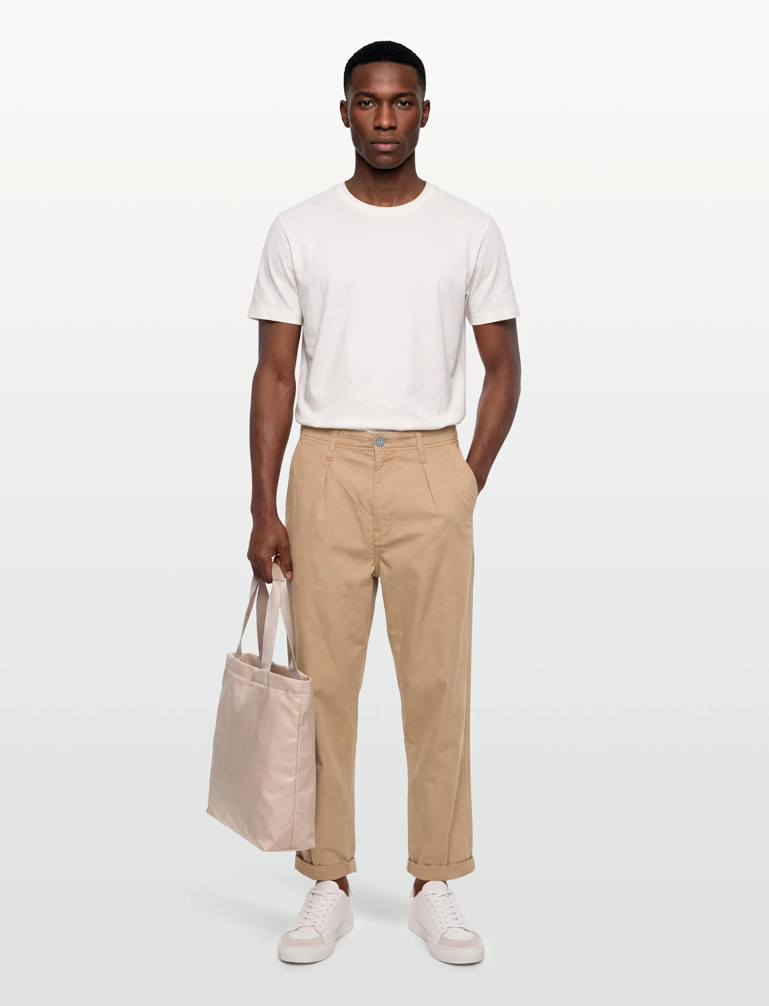 G-Star Pleated Chino Relaxed Tapered, 34 x 32, Trousers, Beige - Chinos, Männerswear