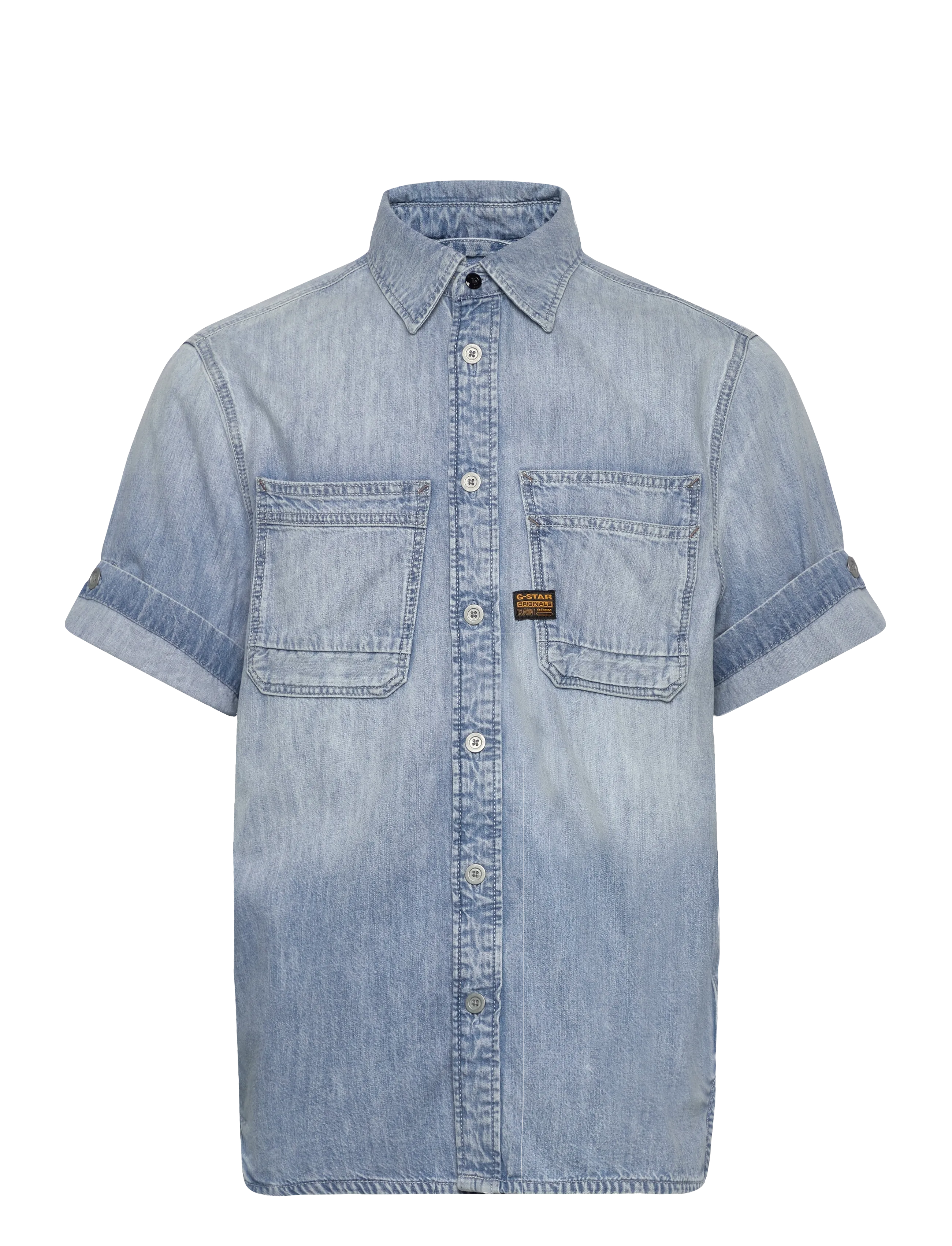 G-STAR Slanted Double Pocket Regular Shirt Blau - S - Herren