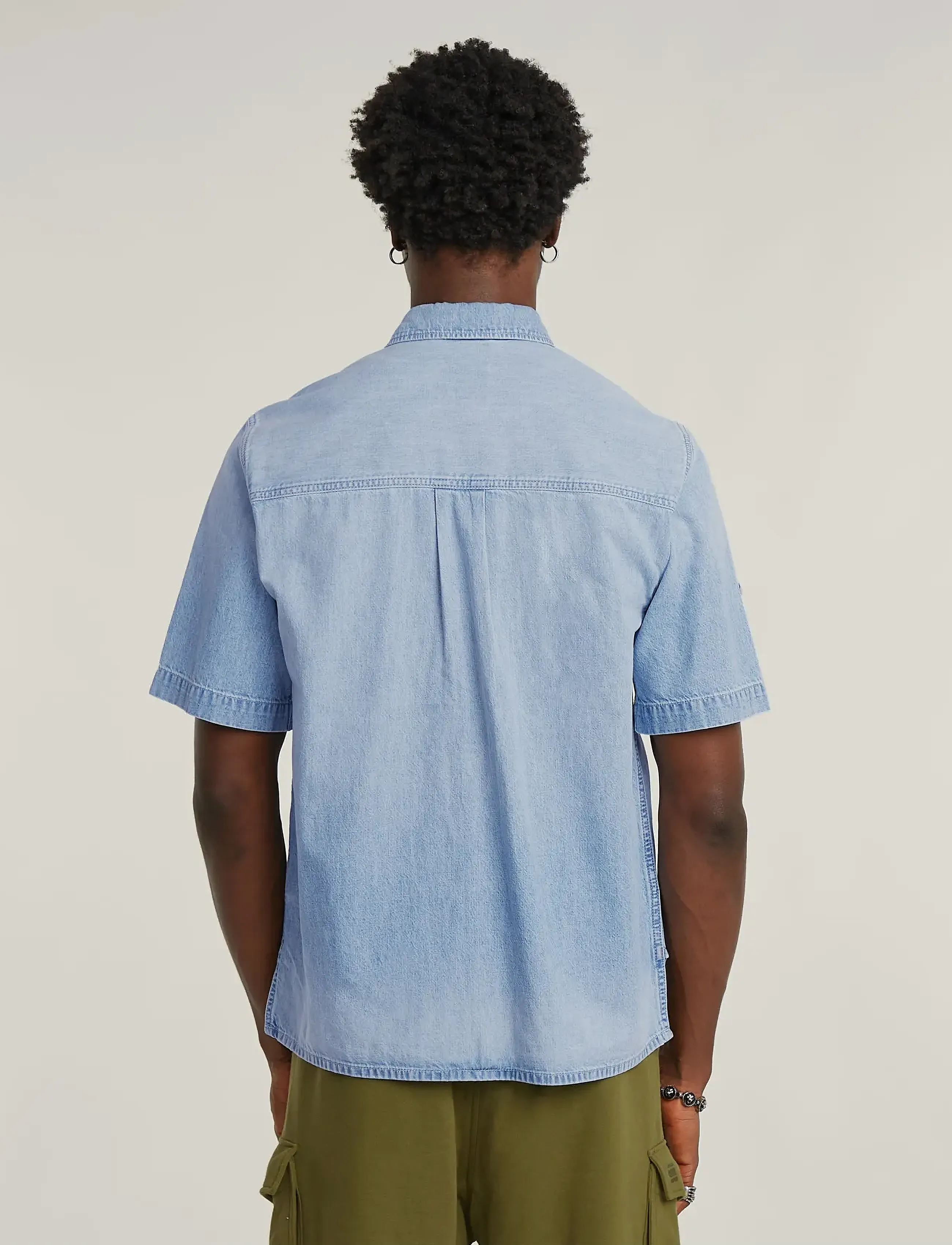 G-Star - Slanted double pocket regular shirt - prezenty urodzinowe - sun faded blue mist - 3