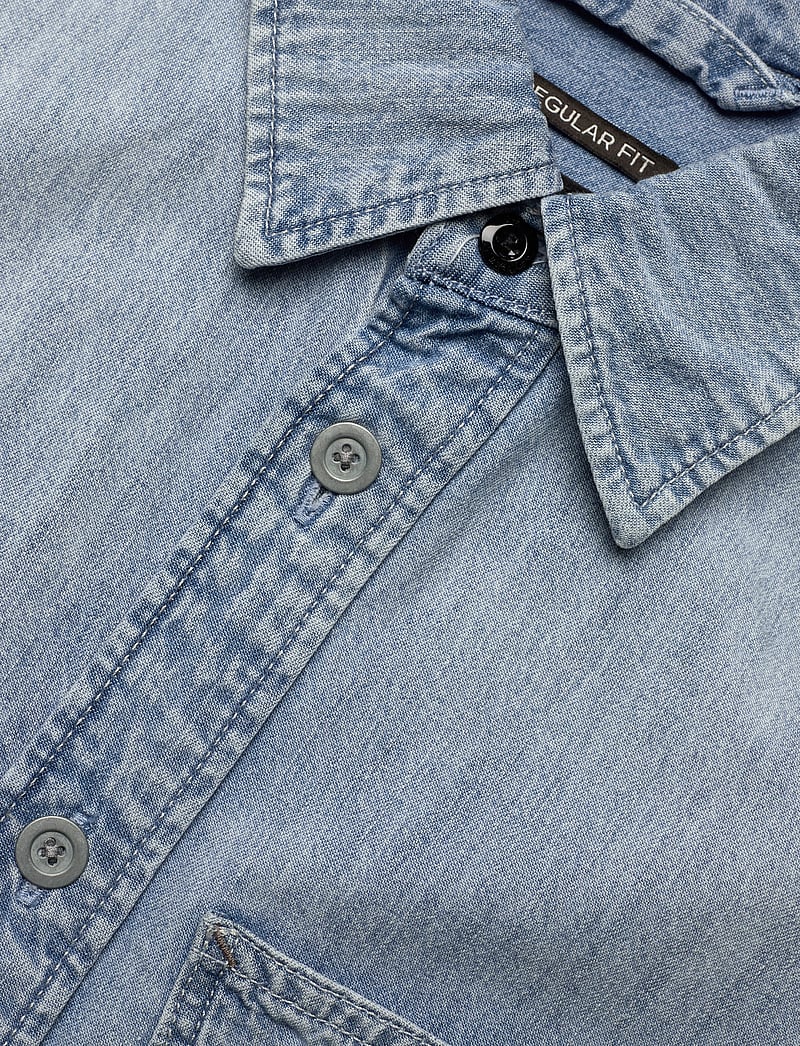 G-Star - Slanted double pocket regular shirt - jeanshemden - sun faded blue mist - 5