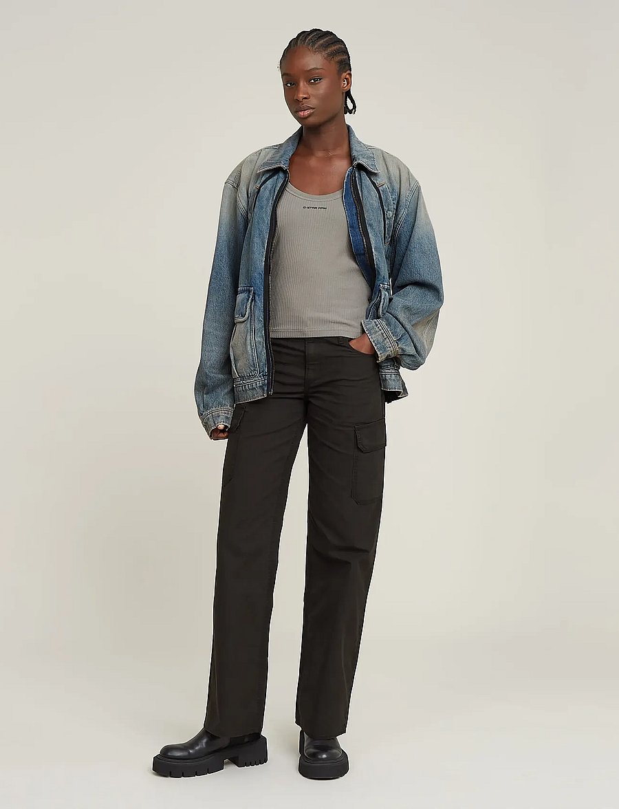 G-Star - Judee Cargo Denim wmn - cargo-hosen - dk black gd - 3