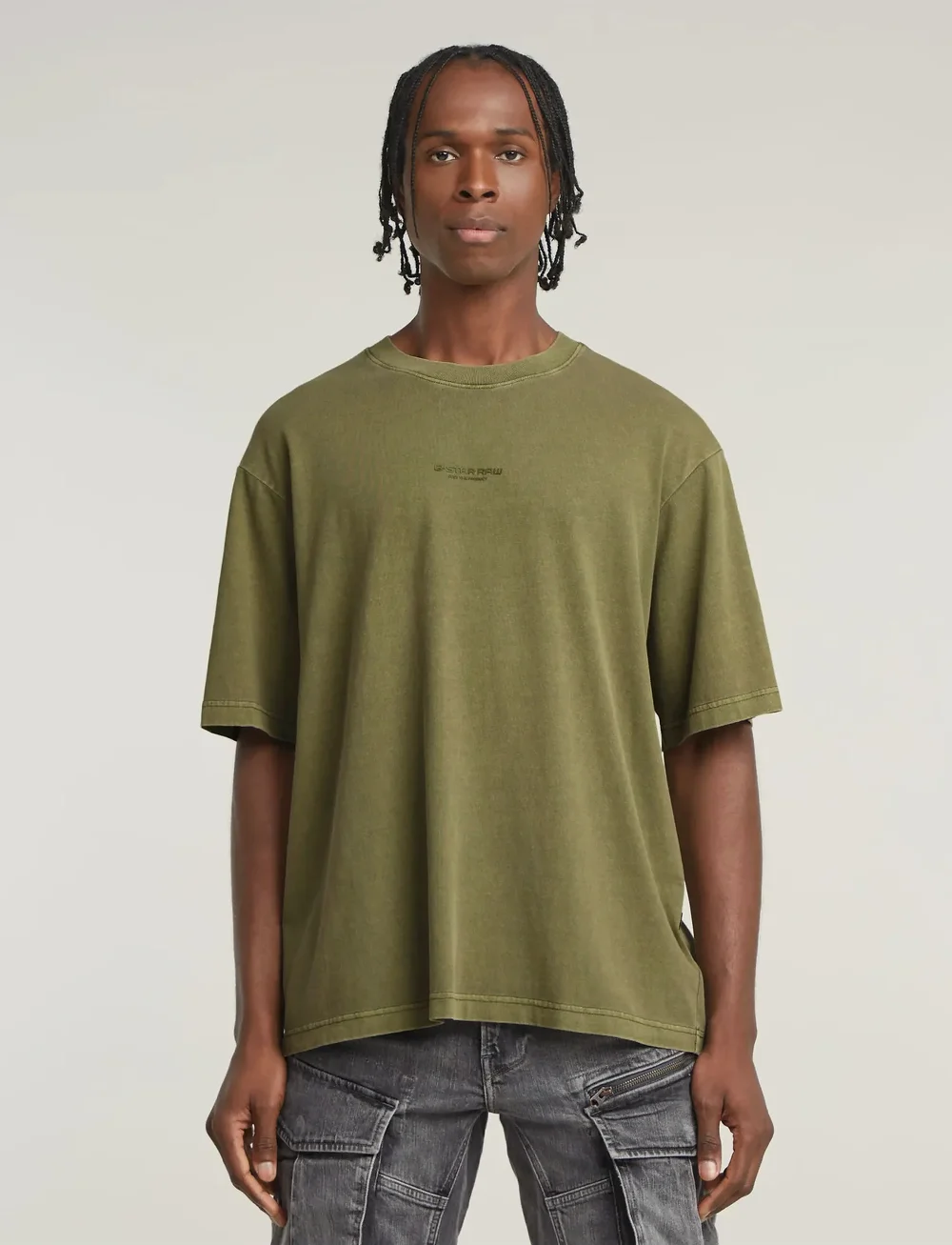 G-Star - Overdyed center chest boxy r t - lühikeste varrukatega t-särgid - mayfly gd - 0