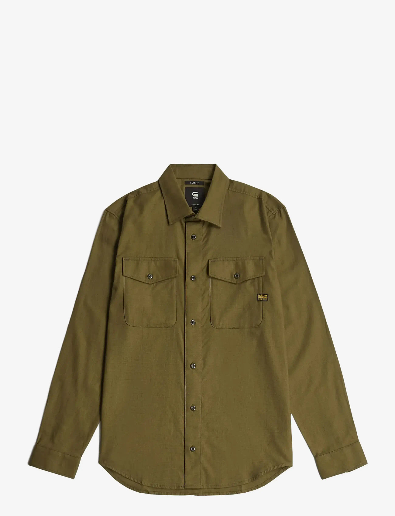 G-Star - Marine Slim Shirt l\s - casual skjorter - deep brown/dark olive oxford - 1