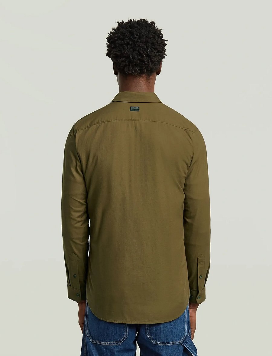 G-Star - Marine Slim Shirt l\s - freizeithemden - deep brown/dark olive oxford - 2