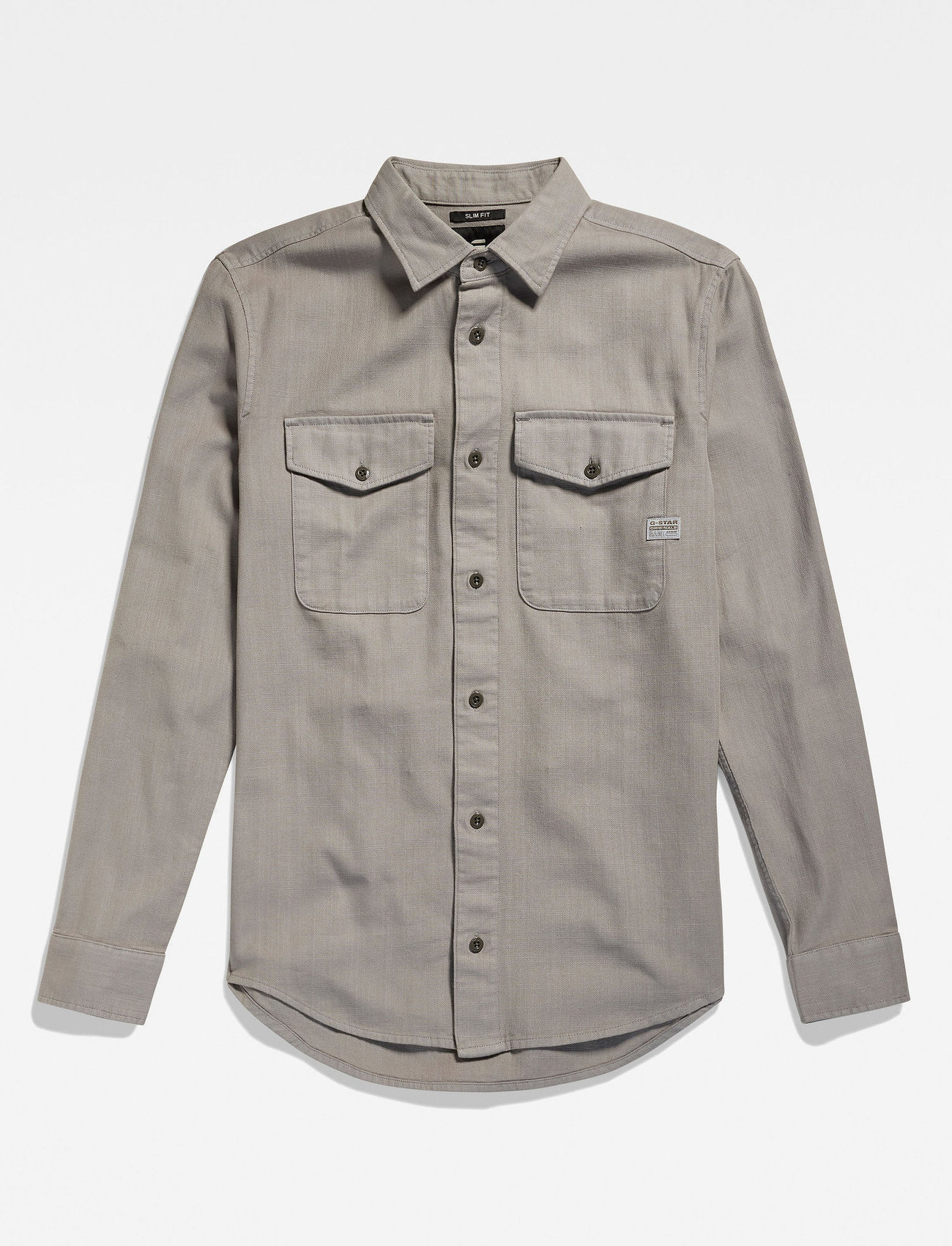 G-Star - Marine Slim Shirt l\s - casual skjorter - grey alloy gd - 1