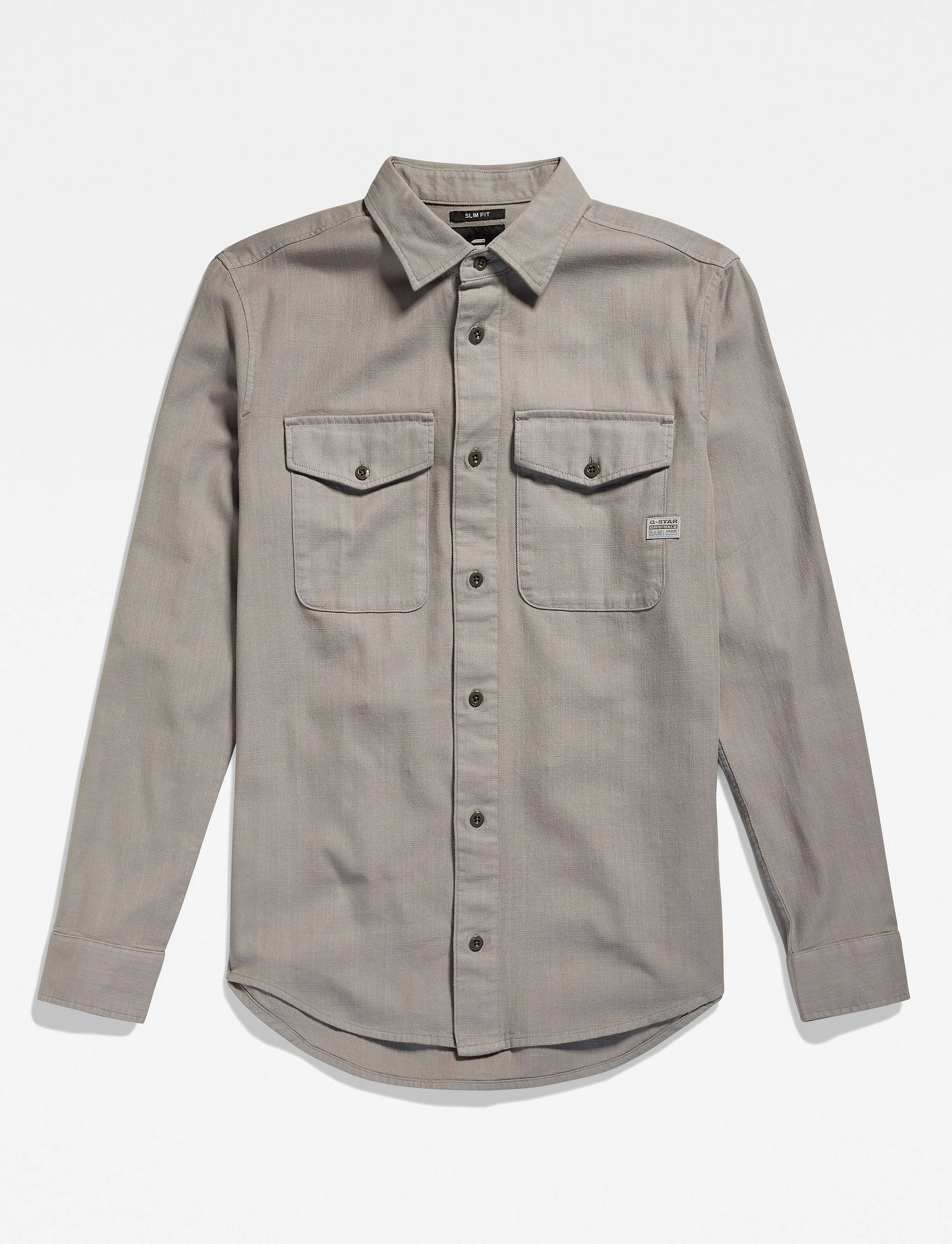 G-Star Marine Slim Shirt l\s - Skjortor - GREY ALLOY GD / grey