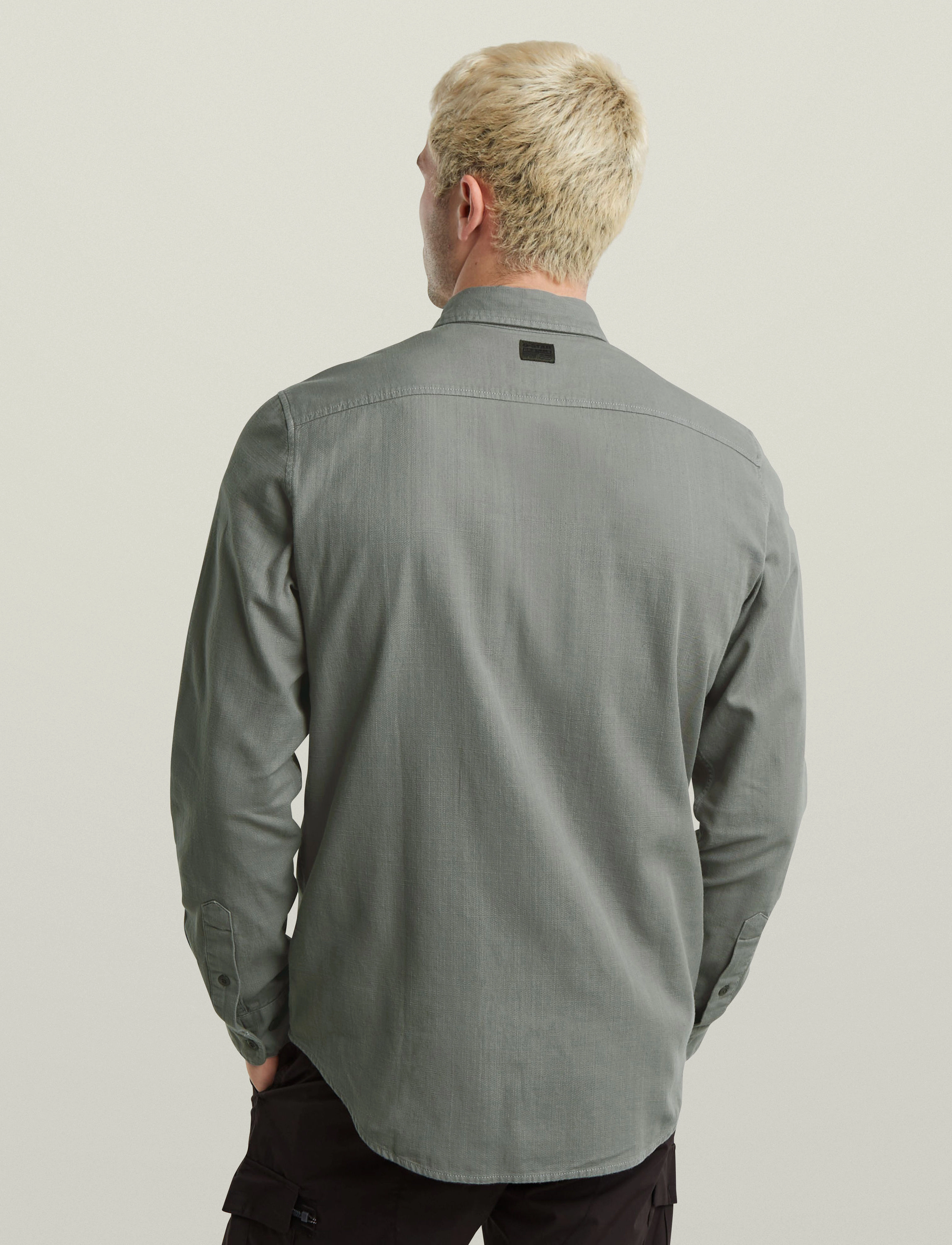 G-Star - Marine Slim Shirt l\s - vabaajasärgid - grey alloy gd - 3