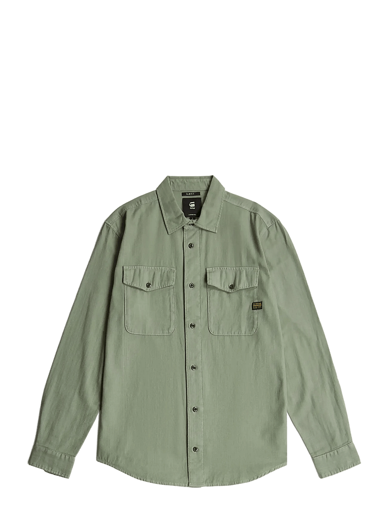 G-Star - Marine Slim Shirt l\s - casual skjorter - lt orphus gd - 1