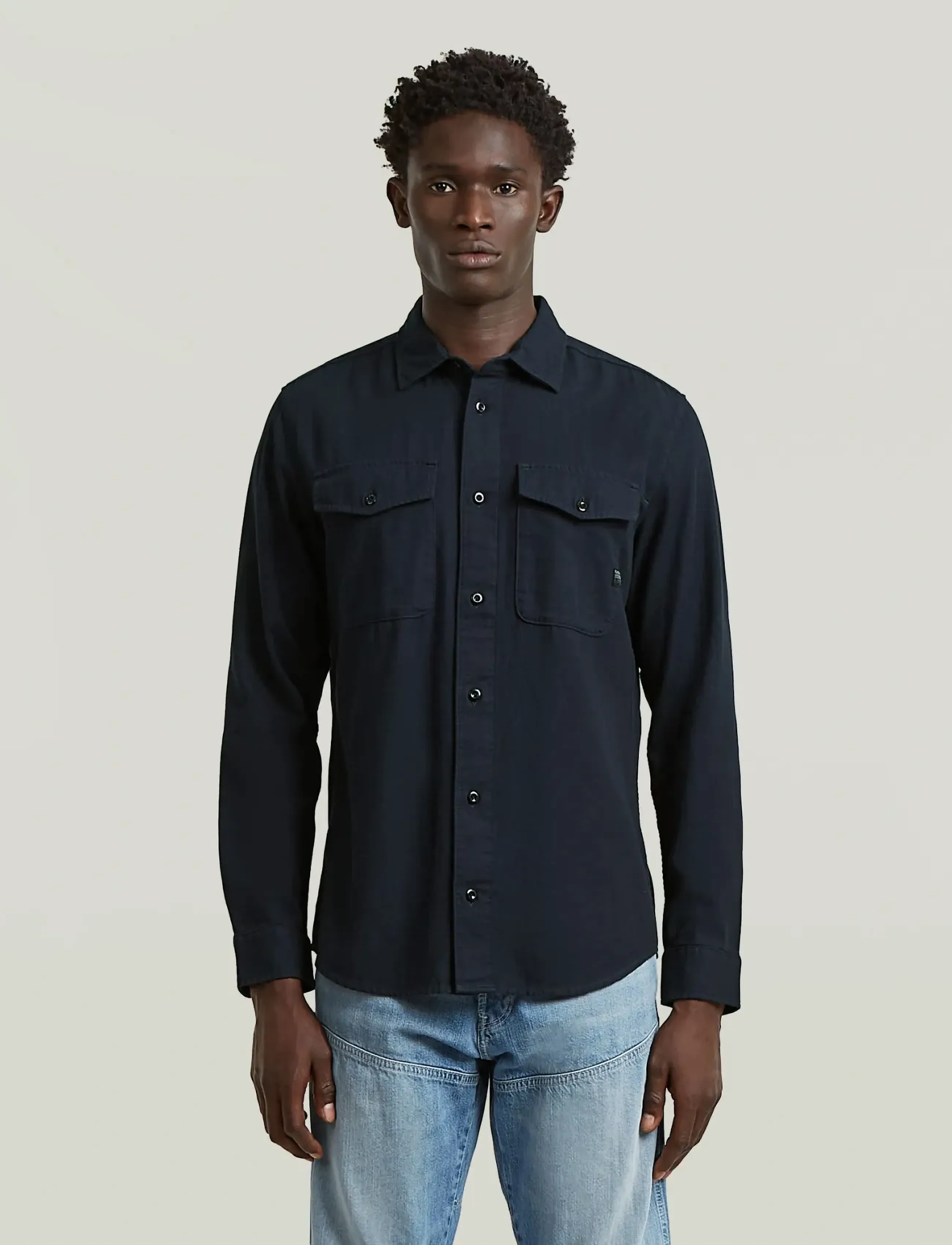 G-Star Marine Slim Shirt l\s - Casual skjorter - SALUTE GD / navy