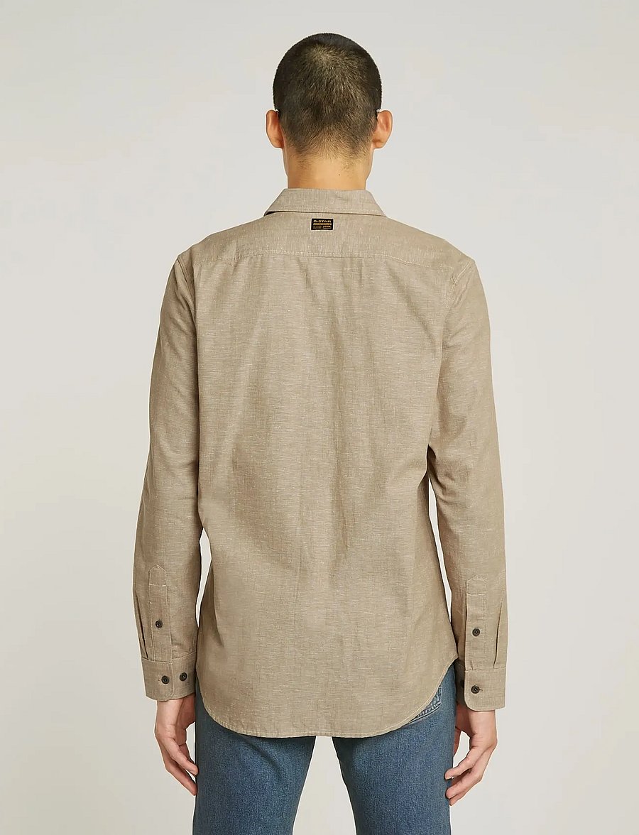 G-Star - Marine Slim Shirt l\s - casual skjortor - toggee/milk - 2