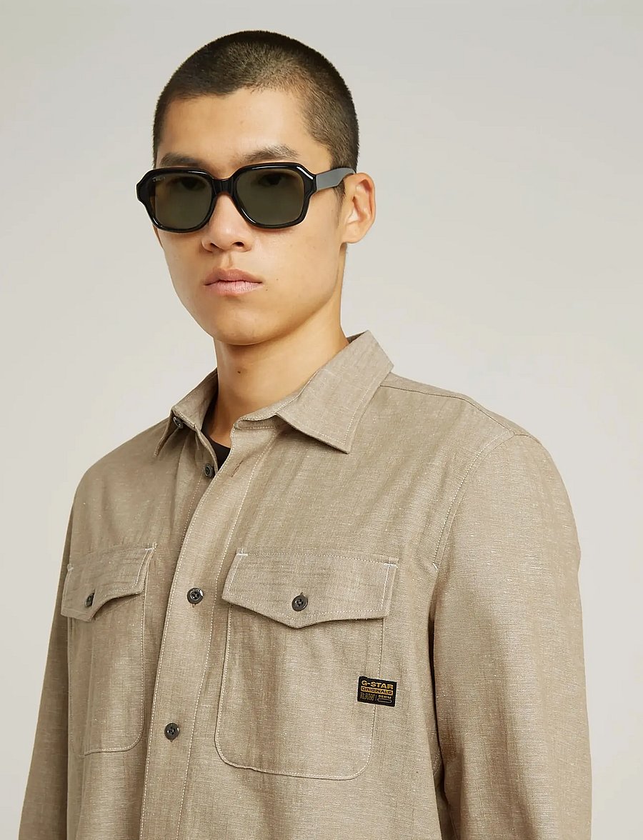G-Star - Marine Slim Shirt l\s - casual skjortor - toggee/milk - 4