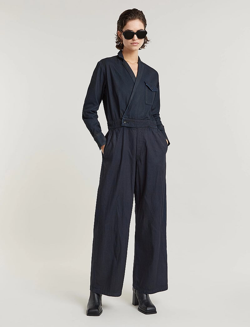 G-Star - Tailored wrap jumpsuit l\s wmn - jumpsuits - worn in adrift cobler - 0